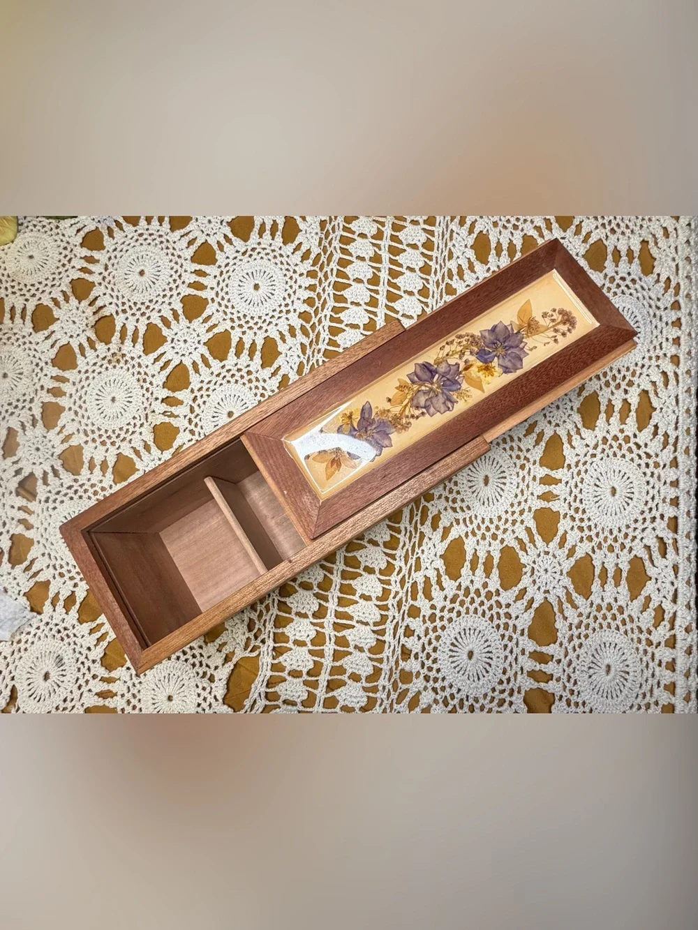 ✨ RARE FIND: Vintage Handcrafted Chilean Wood Trinket & Jewelry Box ✨